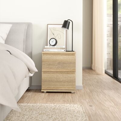 Nova yöpöytä 2-laatikkoa valkoinen